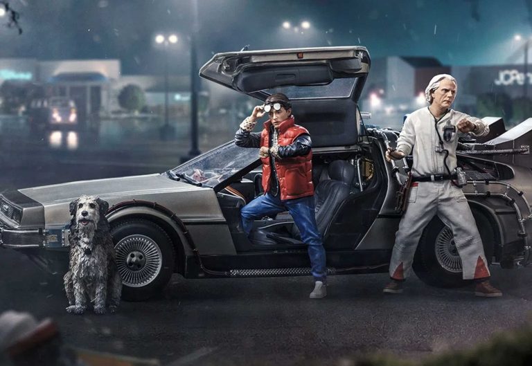 Pre-Order - Statue DeLorean Full Set Deluxe - Back to the Future - Art Scale 1/10 - Iron Studios