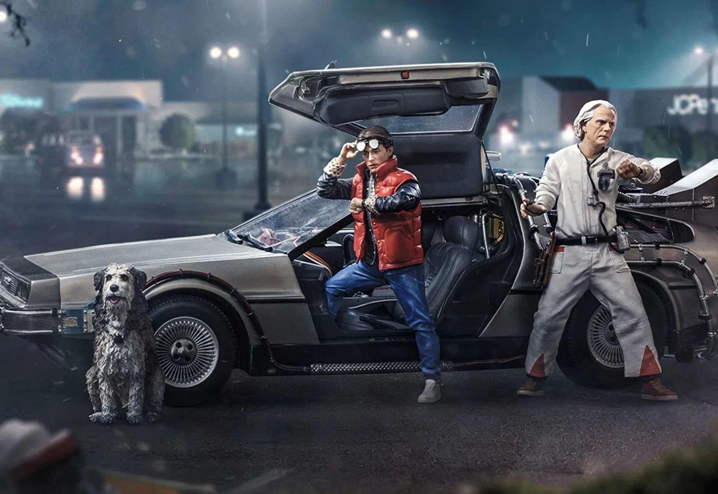 Pre-Order - Statue DeLorean Full Set Deluxe - Back to the Future - Art Scale 1/10 - Iron Studios