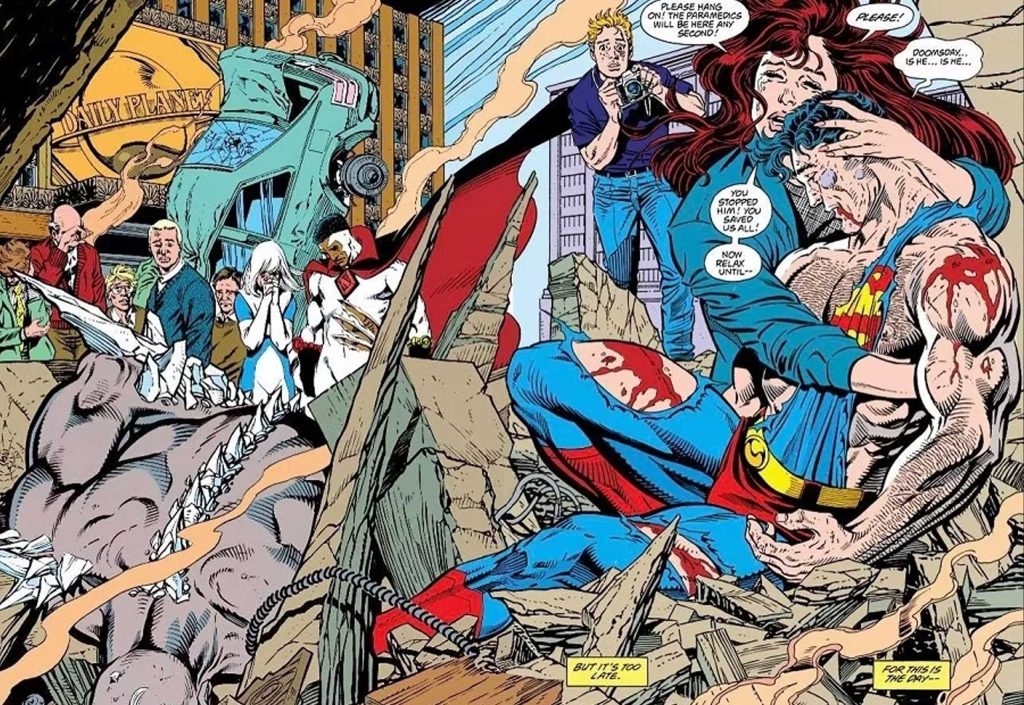 Death of Superman Splash Page