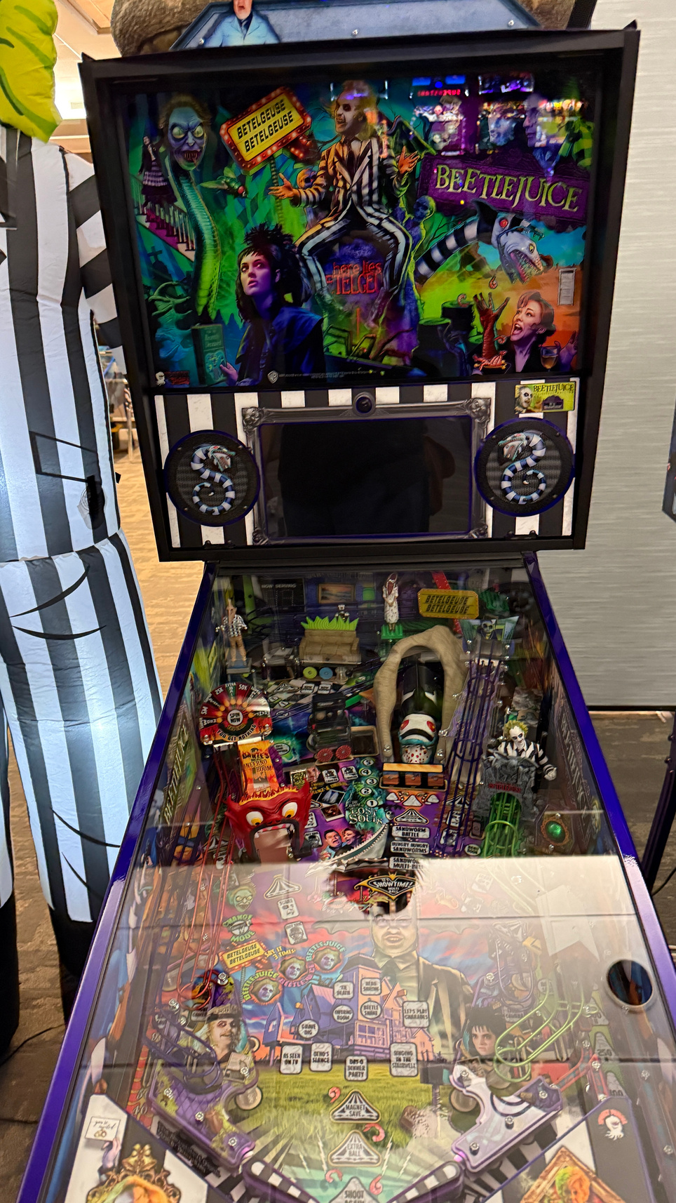 Beetlejuice pinball machine at Pintastic New England 2026